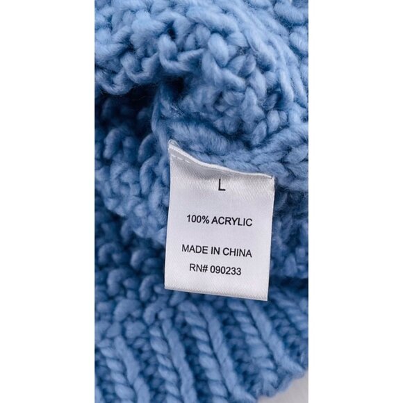 PacSun L.A. Hearts Womens Blue V-Neck Knit Sweater size Large NWT Acrylic - Picture 4 of 5